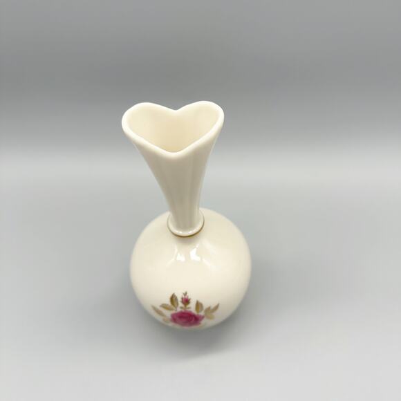 Vintage Lenox Porcelain Floral Bud Vase with 24kt Gold Accents Made in USA - Picture 6 of 10